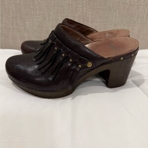 Dansko Deni Mule Women’s Size 37 (US 6.5–7) Chocolate Brown Full Grain Leather